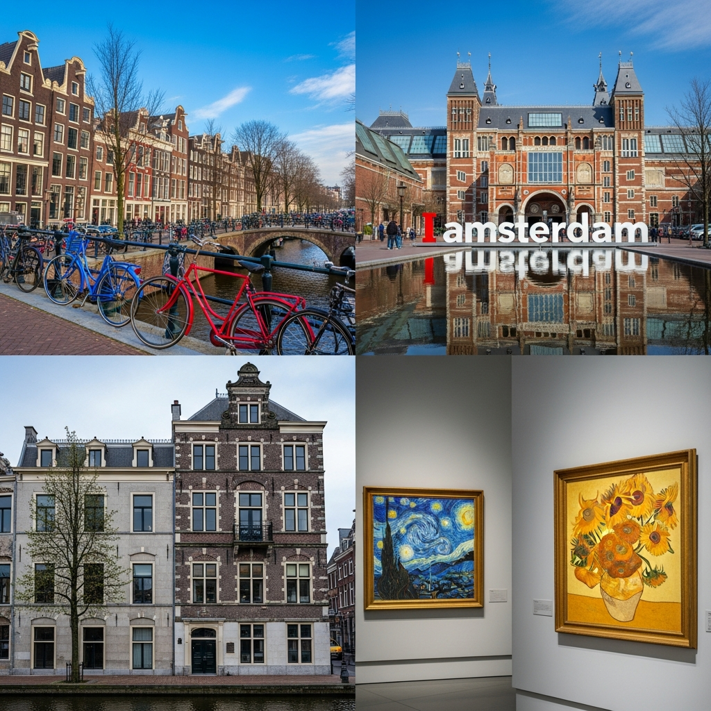 สถานที่ท่องเที่ยวอัมสเตอร์ดัม — คลองและจักรยาน พิพิธภัณฑ์ไรคส์ บ้านแอนน์แฟรงค์ พิพิธภัณฑ์แวนโก๊ะ