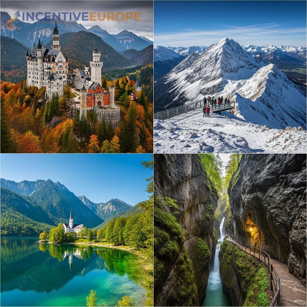 สถานที่ท่องเที่ยวบาวาเรียนแอลป์ส — นอยชวานสไตน์ ซุกสปิทซ์เซอ เคอนิกส์เซ ช่องเขาพาร์ทนัค