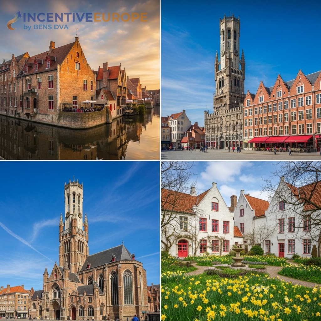 สถานที่ท่องเที่ยวบรูจส์ — คลอง Rozenhoedkaai จัตุรัส Markt โบสถ์ Our Lady เบกินโฮฟ