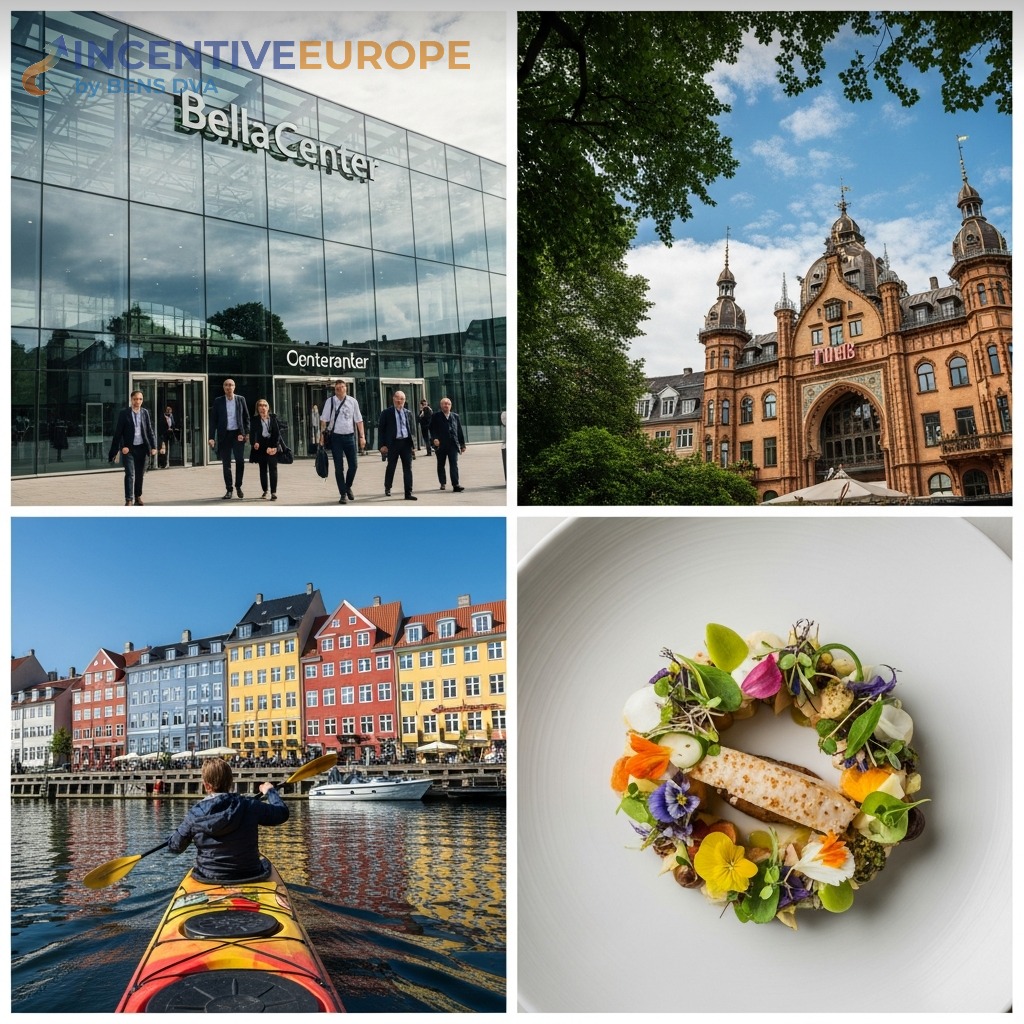 งานองค์กรโคเปนเฮเกน — Bella Center ศูนย์ประชุม Nimb Hotel พายเรือ GreenKayak อาหาร Nordic Michelin