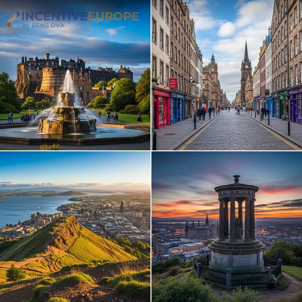 สถานที่ท่องเที่ยวเอดินบะระ — ปราสาท Royal Mile Arthur's Seat Calton Hill