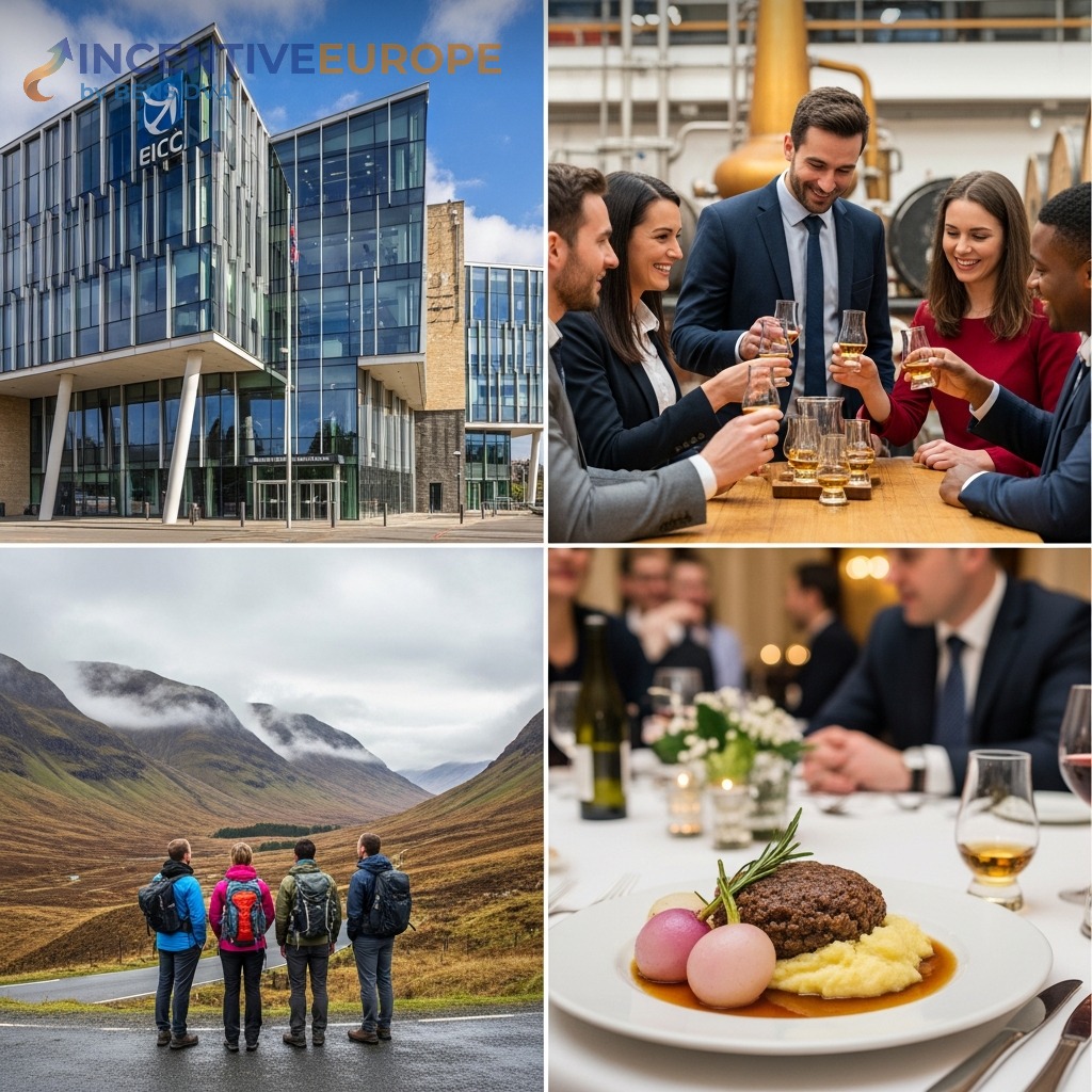 งานองค์กรเอดินบะระ — ศูนย์ประชุม EICC ชิมวิสกี้ ทริป Glencoe แฮกกิส Fine Dining