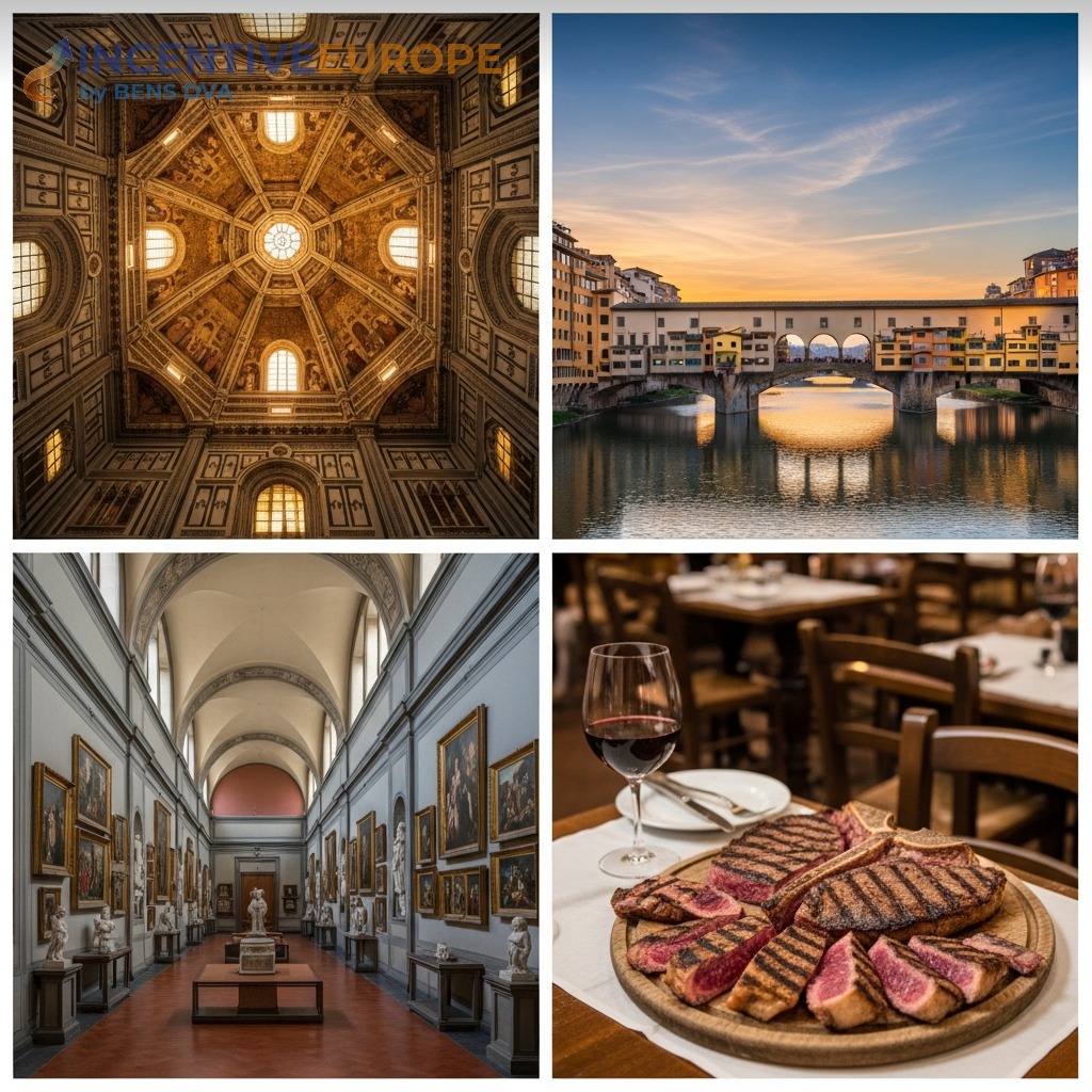 สถานที่ท่องเที่ยวฟลอเรนซ์ — โดมดูโอโม ปอนเตเวคคิโอ อุฟฟิซี บิสเตคกาฟิออเรนตินา