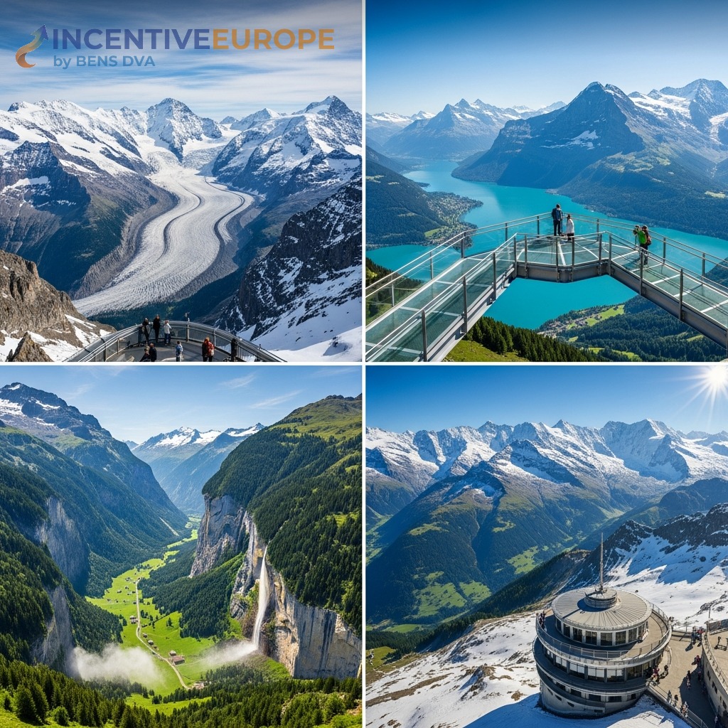 สถานที่ท่องเที่ยวอินเทอร์ลาเคน — Jungfraujoch Harder Kulm หุบเขา Lauterbrunnen Schilthorn