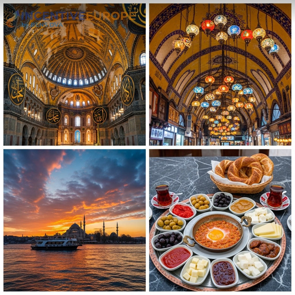 สถานที่ท่องเที่ยวอิสตันบูล — ฮาเกียโซเฟีย แกรนด์บาซาร์ ล่องเรือบอสพอรัส อาหารตุรกี