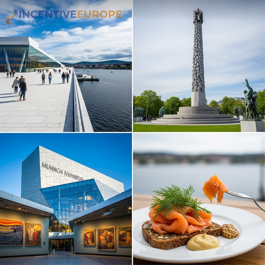 สถานที่ท่องเที่ยวออสโล — Opera House Vigeland Park พิพิธภัณฑ์ MUNCH แซลมอนรมควัน