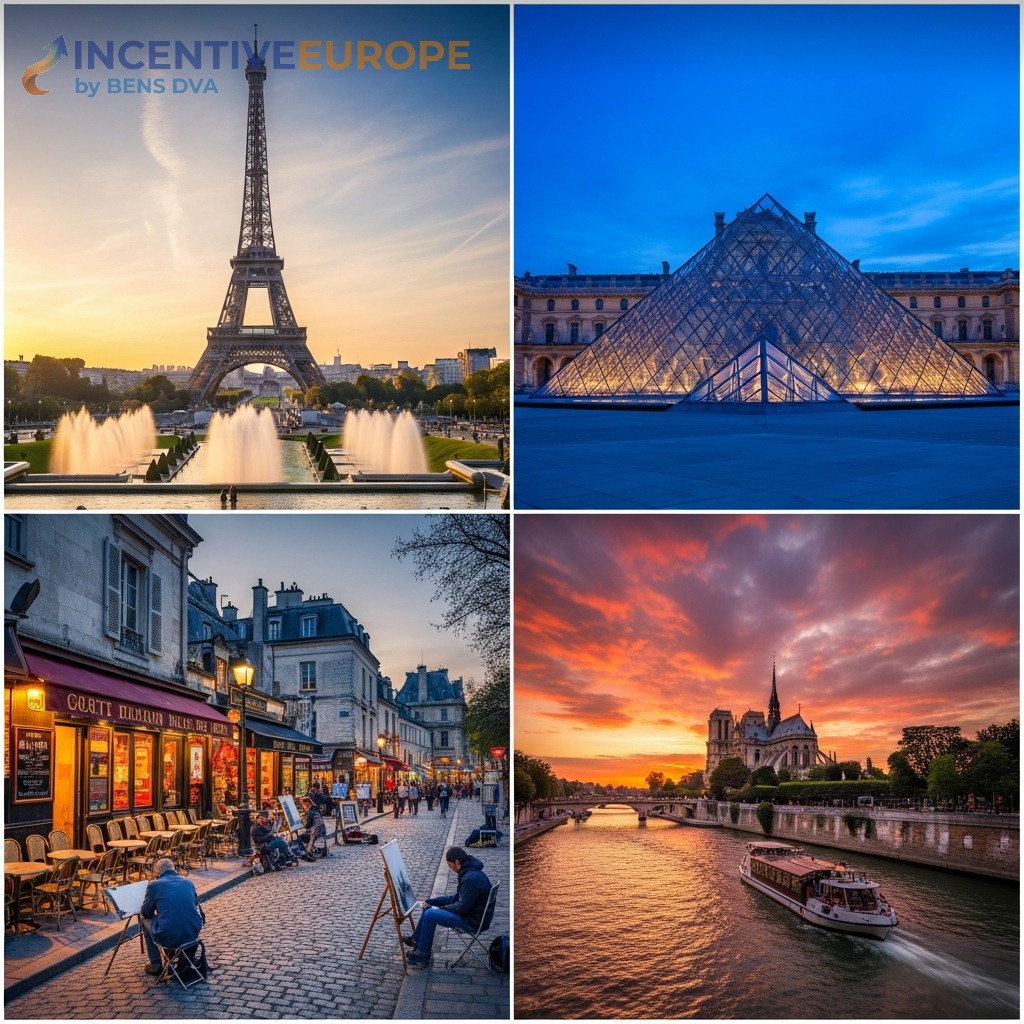 สถานที่ท่องเที่ยวปารีส — หอไอเฟล พิพิธภัณฑ์ลูฟร์ มงมาร์ต ล่องเรือแม่น้ำแซน