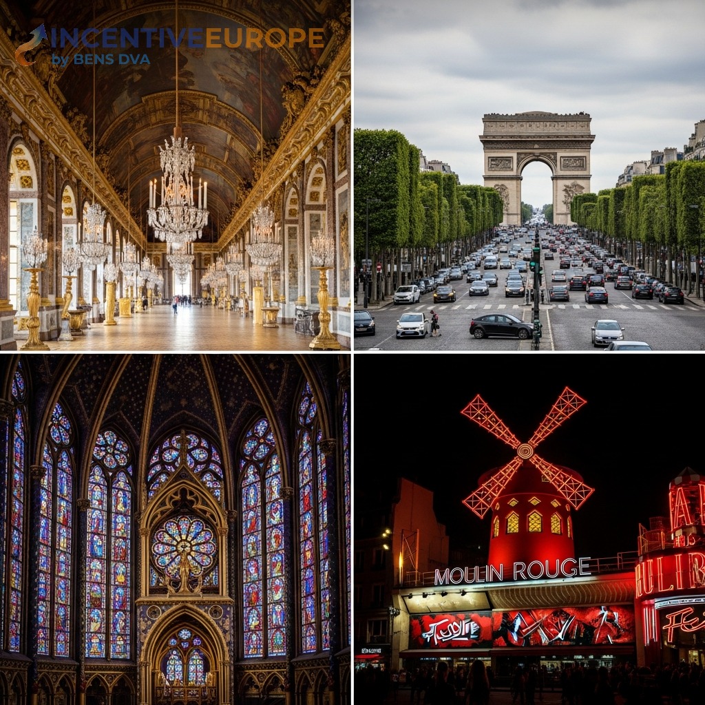 สถานที่ท่องเที่ยวปารีส — พระราชวังแวร์ซาย ชองป์เอลิเซ่ แซ็งต์ชาแปล มูแลงรูจ