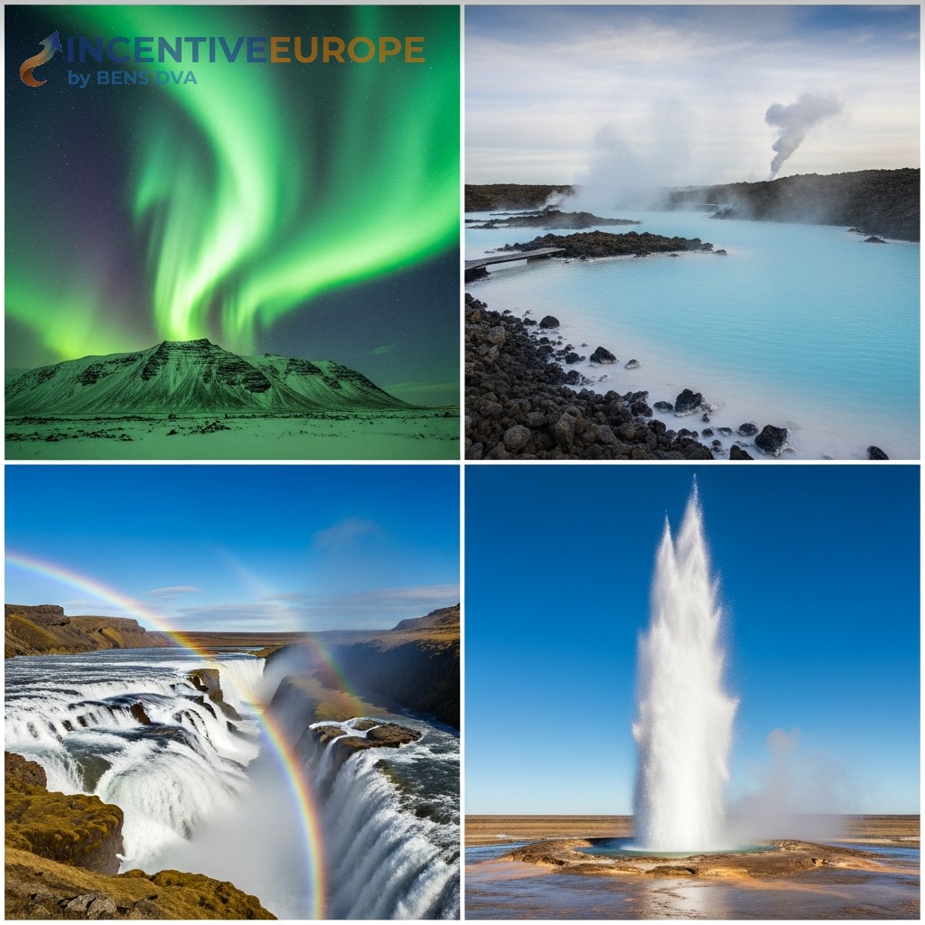 สถานที่ท่องเที่ยวเรคยาวิก — แสงเหนือ Blue Lagoon น้ำตก Gullfoss น้ำพุร้อน Strokkur