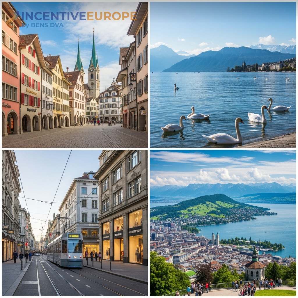 สถานที่ท่องเที่ยวซูริค — เมืองเก่า ทะเลสาบซูริค บาห์นฮอฟชตราสเซอ ยอดเขา Uetliberg