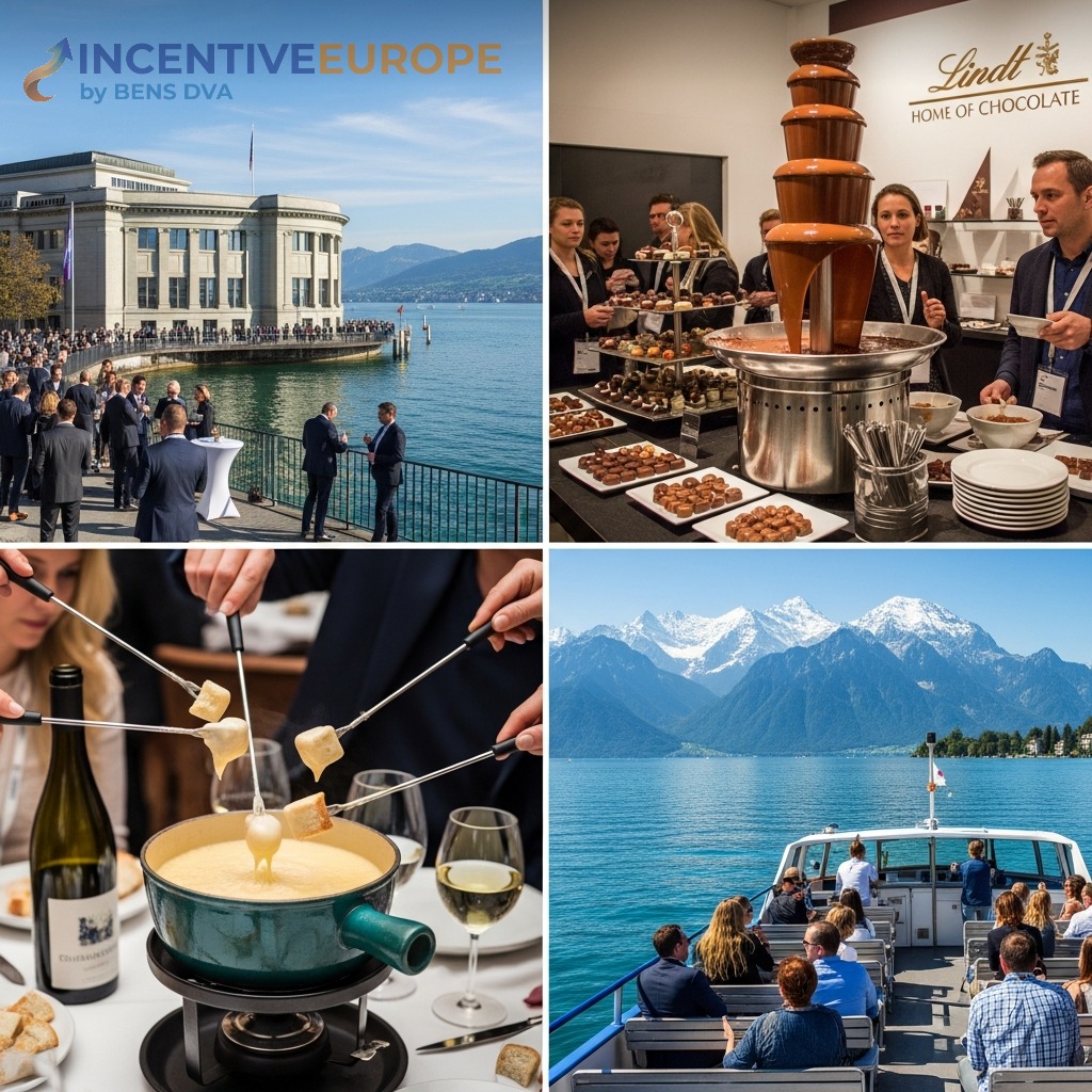 งานองค์กรซูริค — ศูนย์ประชุม Kongresshaus Lindt Chocolate ฟองดูชีส ล่องเรือทะเลสาบ