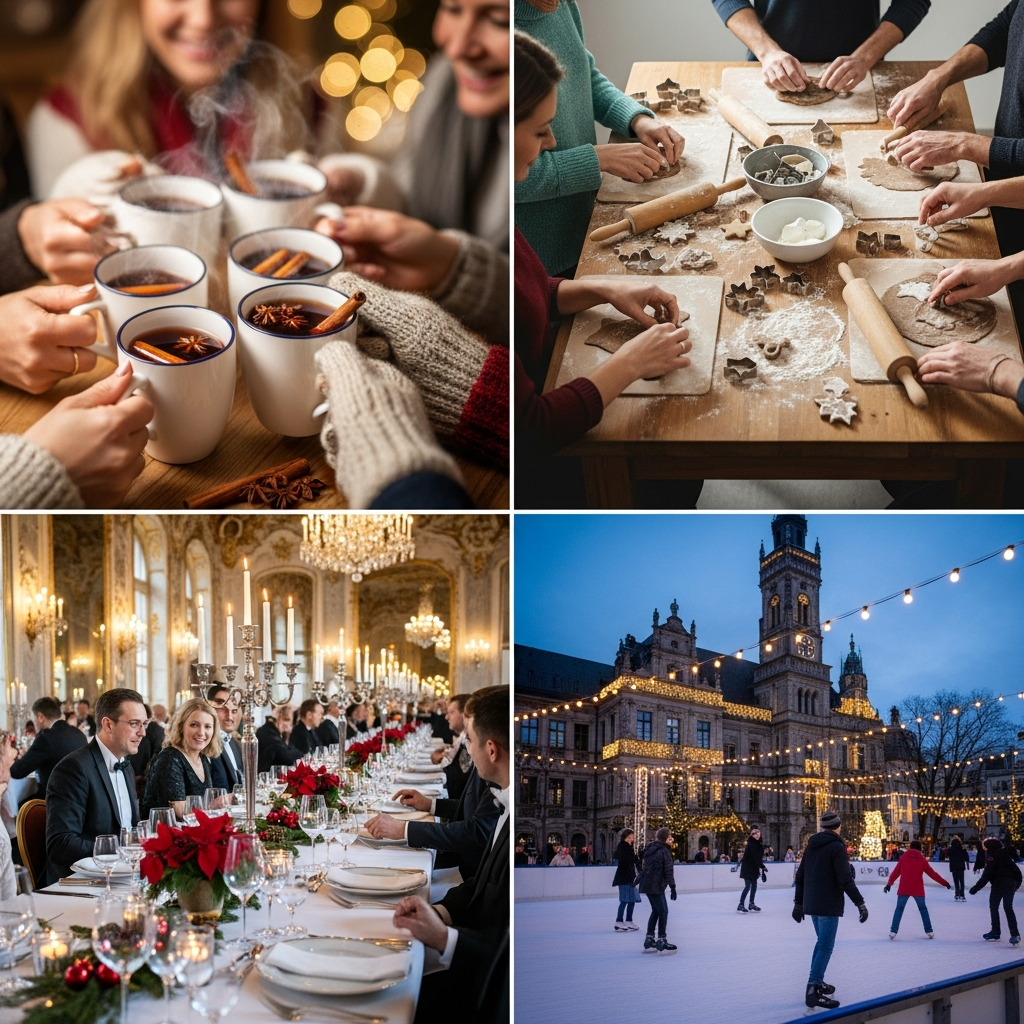 กิจกรรม Incentive Christmas Market — Glühwein Tasting เวิร์คชอป Gala Dinner สเก็ตน้ำแข็ง