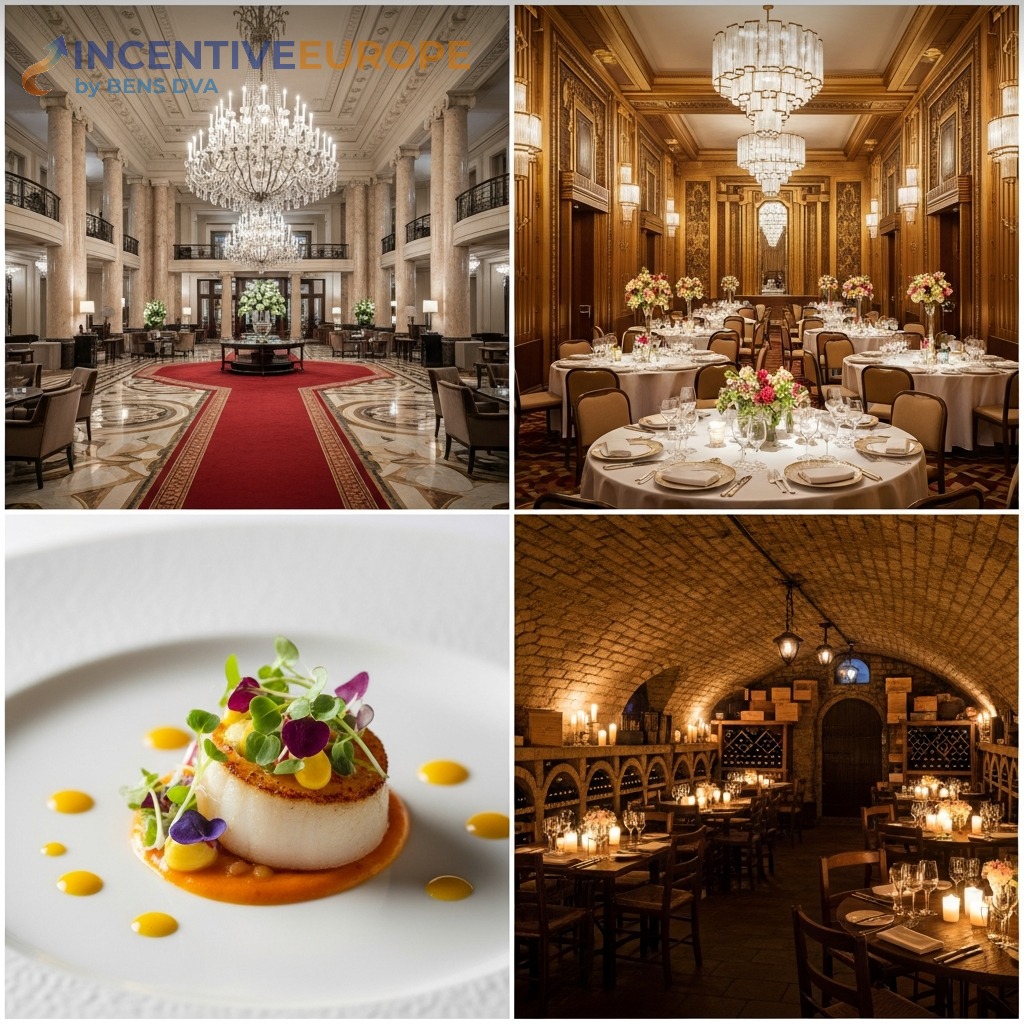 Palace Hotel และ Michelin Dining โถงหรู Ballroom อาหารมิชลิน Vineyard Dinner