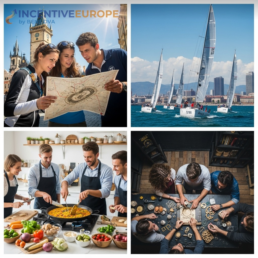 กิจกรรม Team Building Amazing Race ปราก Sailing บาร์เซโลนา Cooking Class Escape Room