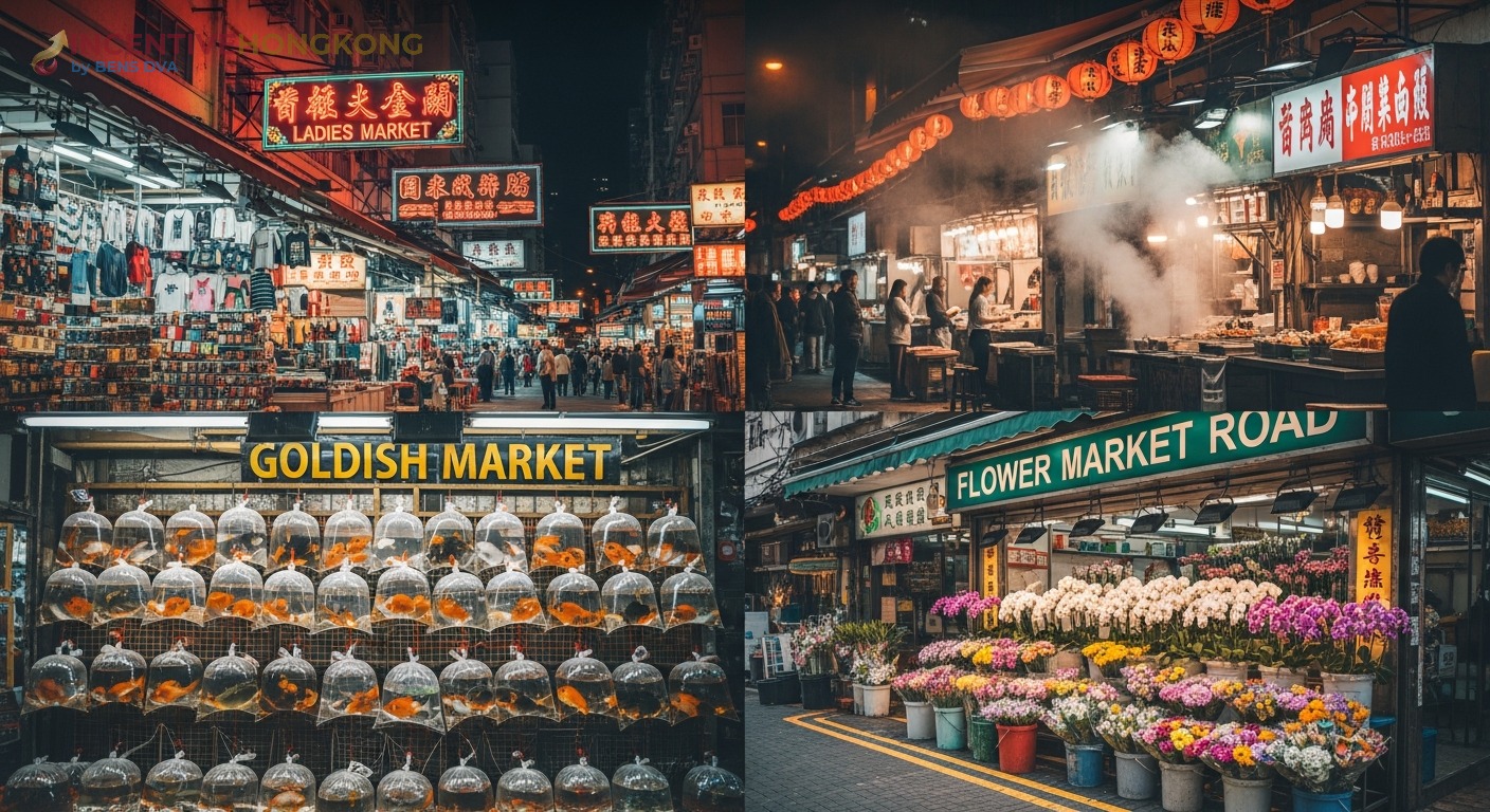 มงก๊ก — Ladies Market ตลาดกลางคืน Temple Street ตลาดปลาทอง ตลาดดอกไม้ ฮ่องกง