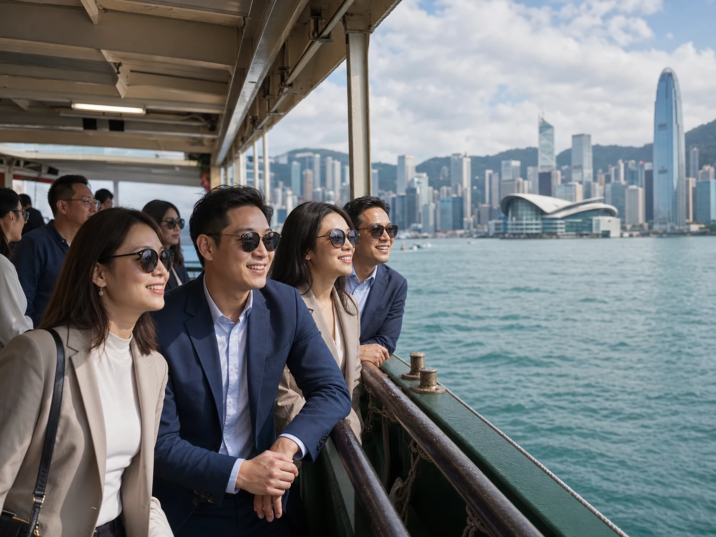 บรรยากาศกรุ๊ปองค์กรบนเรือ Star Ferry ในฮ่องกง เหมาะกับทริปรางวัลแบบกระชับ