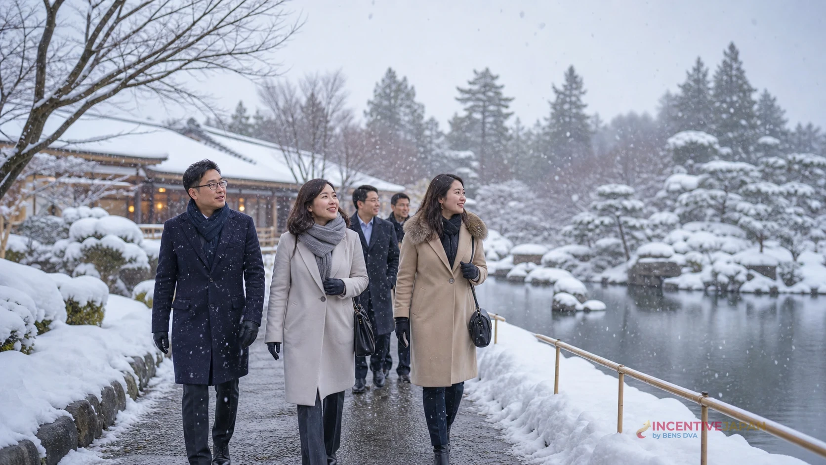 บรรยากาศญี่ปุ่นฤดูหนาวสำหรับตรวจวันเปิดบริการช่วงปีใหม่ของทริปบริษัท