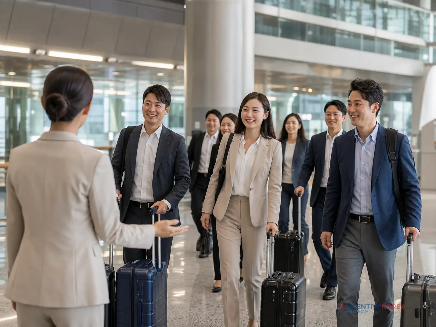 ทีมบริษัทในพื้นที่เดินทางของเกาหลีสำหรับประกอบคำแนะนำเรื่องคิวและเสียง