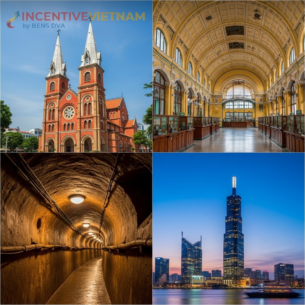 สถานที่ท่องเที่ยวโฮจิมินห์ — โบสถ์นอเทรอดาม ไปรษณีย์กลาง อุโมงค์กูจี ตึก Landmark 81 | BENS DVA