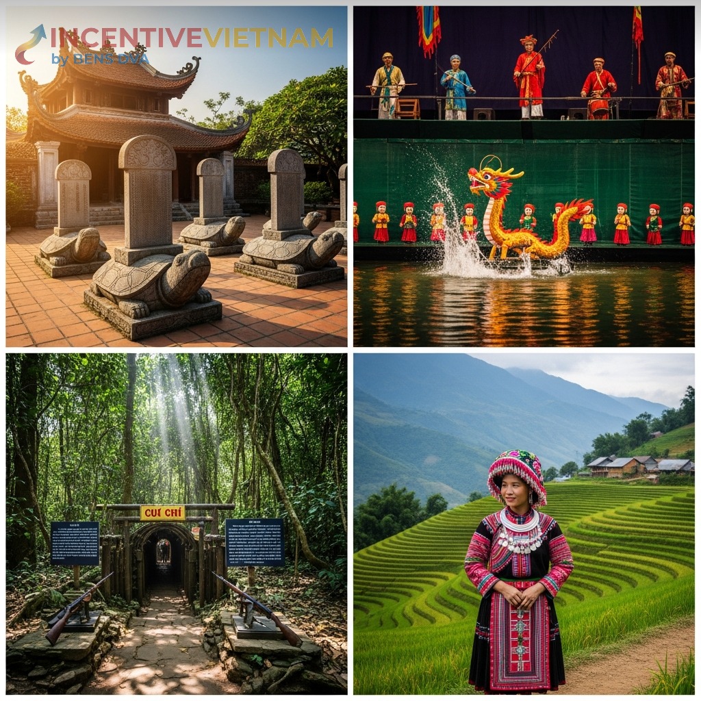 วัฒนธรรมเวียดนาม — วัดวรรณกรรม หุ่นกระบอกน้ำ อุโมงค์กู๋จี ชนเผ่า | BENS DVA