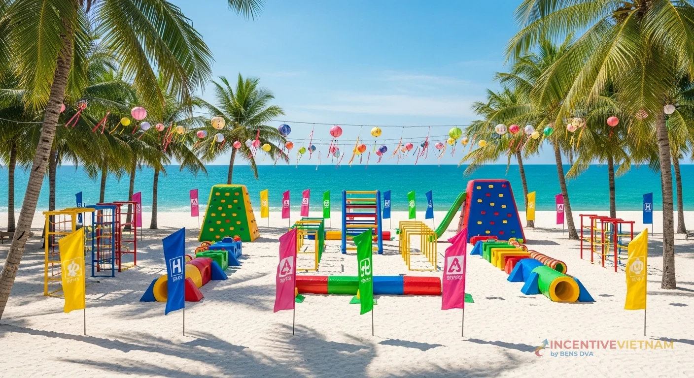 ทีมองค์กรร่วมกิจกรรม Team Building ริมชายหาดเวียดนาม