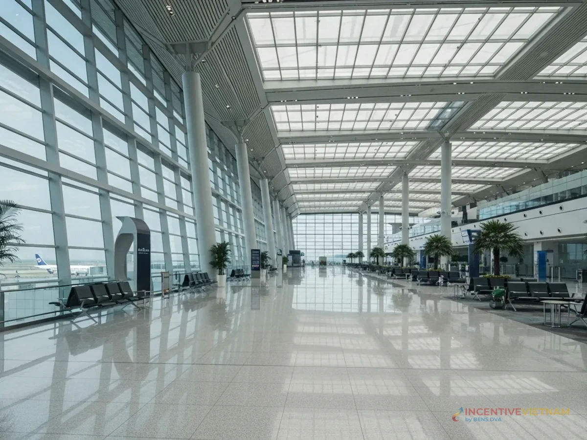 ภาพบรรยากาศสนามบินและการรับกรุ๊ปองค์กรในเวียดนามสำหรับวันเดินทางแรก